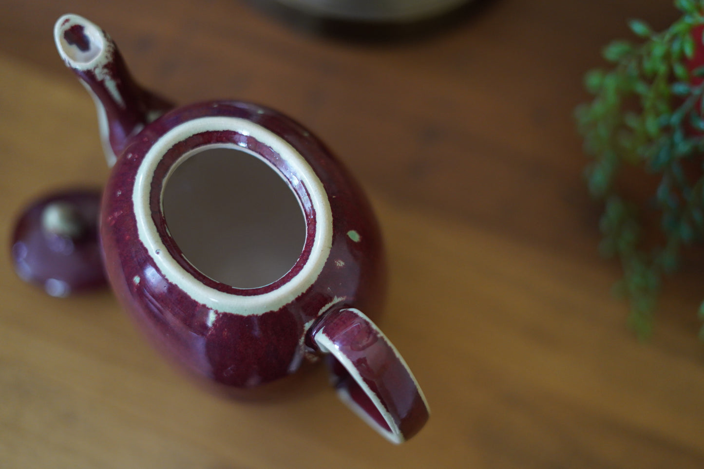 Burgundy/Red Bombay Teapot