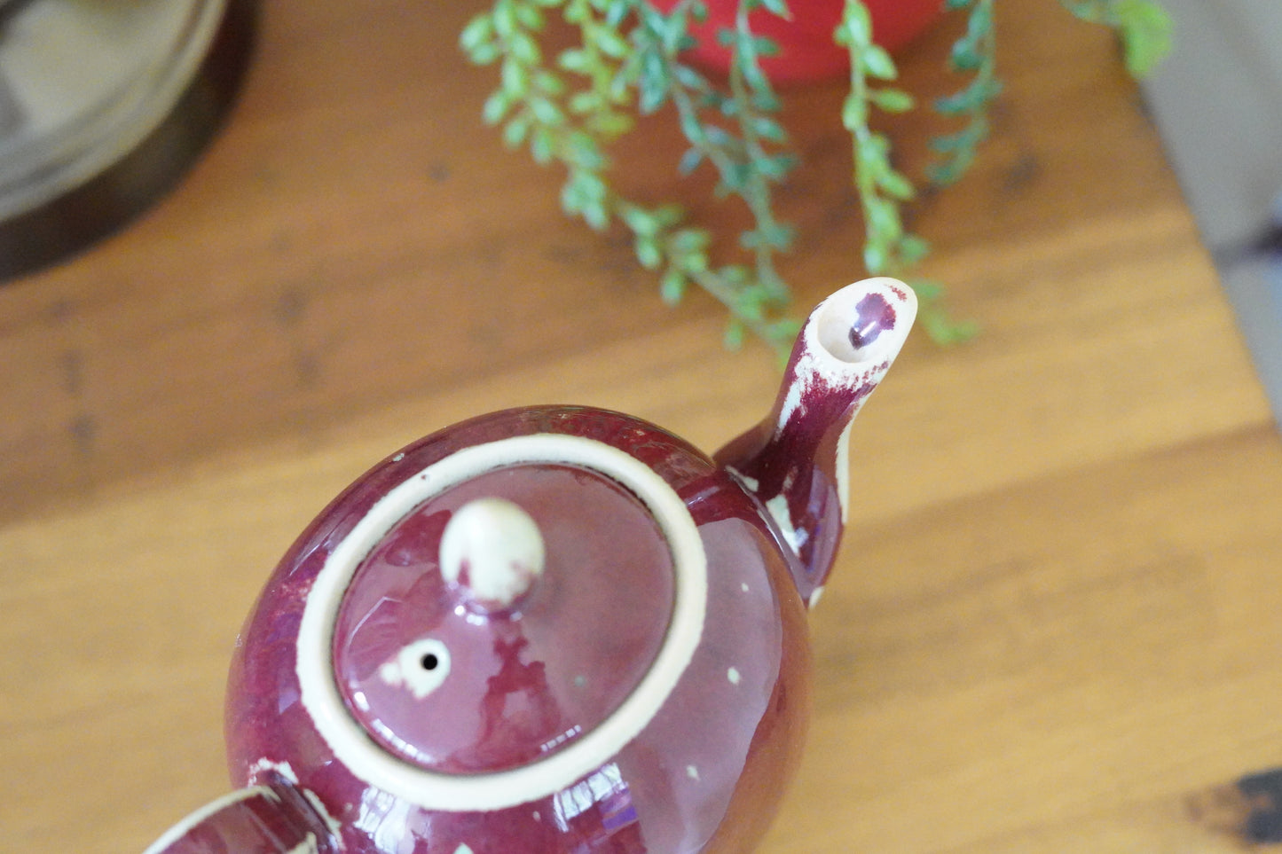 Burgundy/Red Bombay Teapot